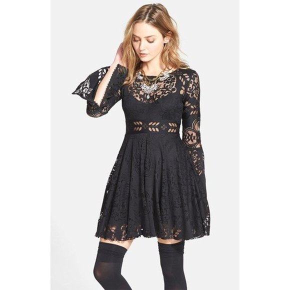 Free People Lace Lovers Folk Song Festival Dress - Picture 2 of 6